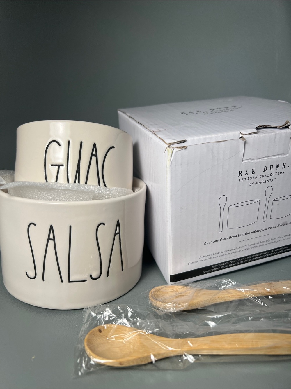 Rae Dunn Salsa Guac and Bowl Set